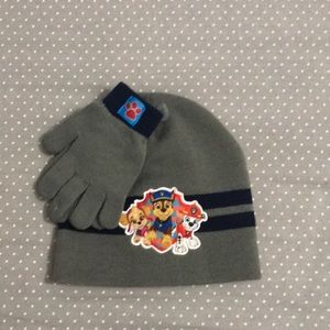 Toddler Paw Patrol beanie and gloves set